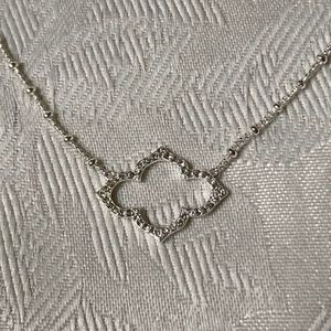 Stella & Dot Silver Tone Rhinestone Necklace